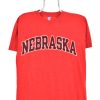 Modern Nebraska University shirt, red graphic tee