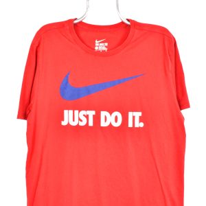 Modern Nike shirt, red graphic tee