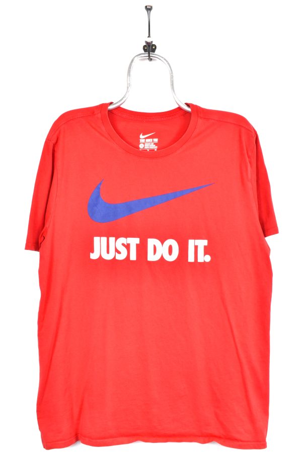 Modern Nike shirt, red graphic tee