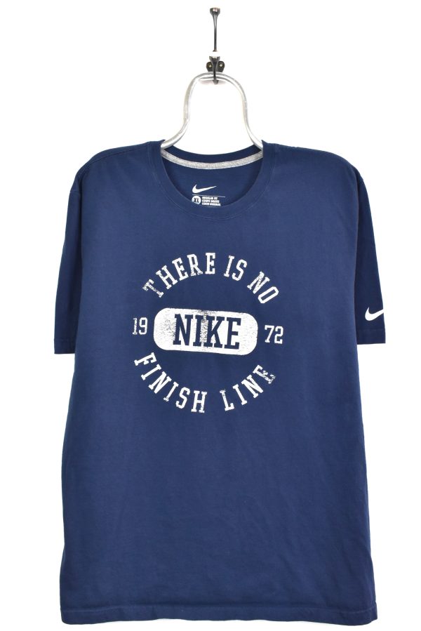 Modern Nike shirt , short sleeve navy blue graphic tee