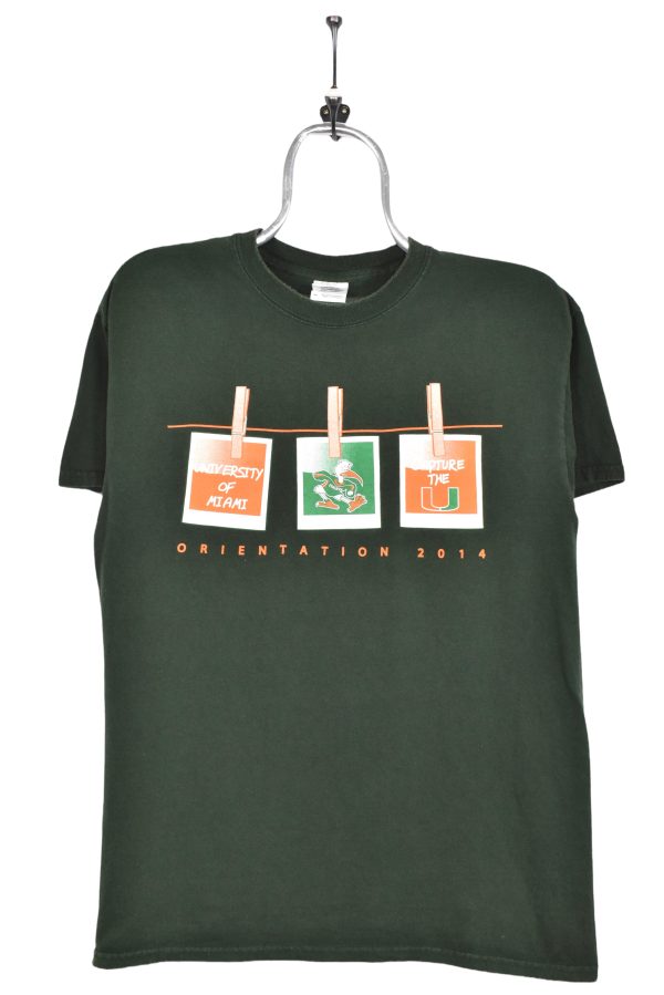 Modern University of Miami shirt, hurricanes green graphic tee