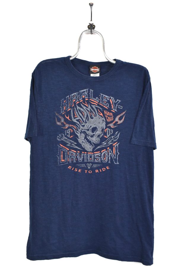 Modern women’s Harley Davidson blue t-shirt