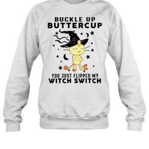 Monkey Buckle Up Buttercup You just Flipped My Witch Switch Halloween T shirt 4