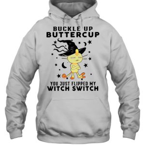 Monkey Buckle Up Buttercup You just Flipped My Witch Switch Halloween T shirt 5