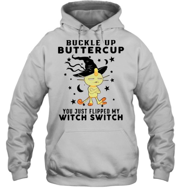 Monkey Buckle Up Buttercup You just Flipped My Witch Switch Halloween T-shirt