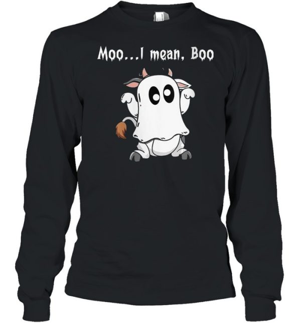 Moo I Mean Boo Ghost CowFunny halloween Cow Boo shirt