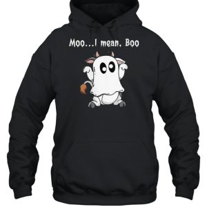 Moo I Mean Boo Ghost CowFunny halloween Cow Boo shirt 5