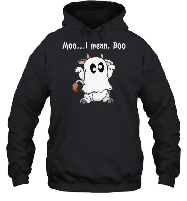 Moo I Mean Boo Ghost CowFunny halloween Cow Boo shirt