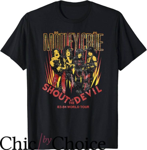 Motley Crue Tour T-Shirt Shout At The Devil Tour 83