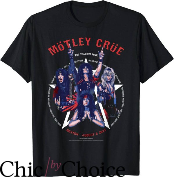 Motley Crue Tour T-Shirt The Stadium Tour Boston Poster Event