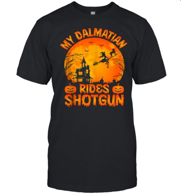 My Dalmatian Rides Shotgun Halloween T-Shirt