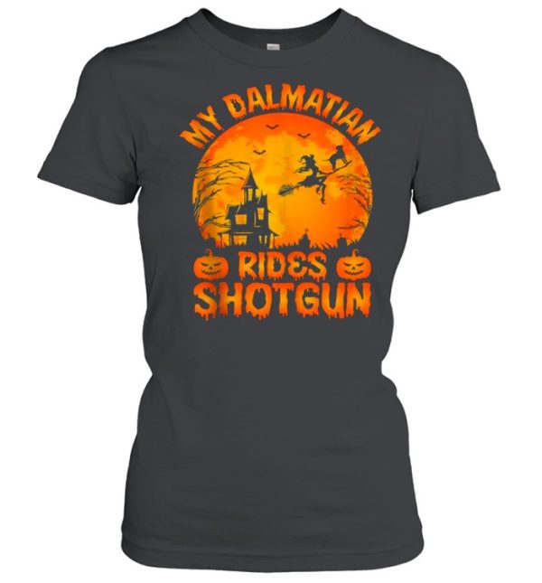 My Dalmatian Rides Shotgun Halloween T-Shirt