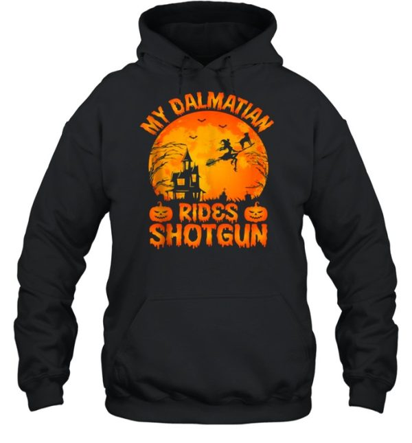 My Dalmatian Rides Shotgun Halloween T-Shirt