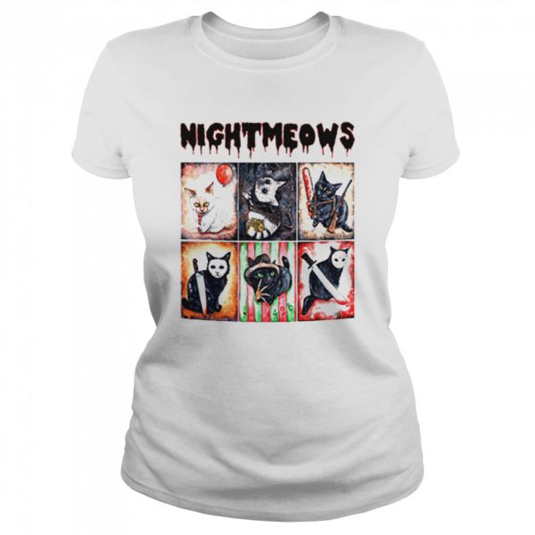 Nightmeows Horror Movie Cats Friends Horror Movie Cats Pumpkin Halloween shirt