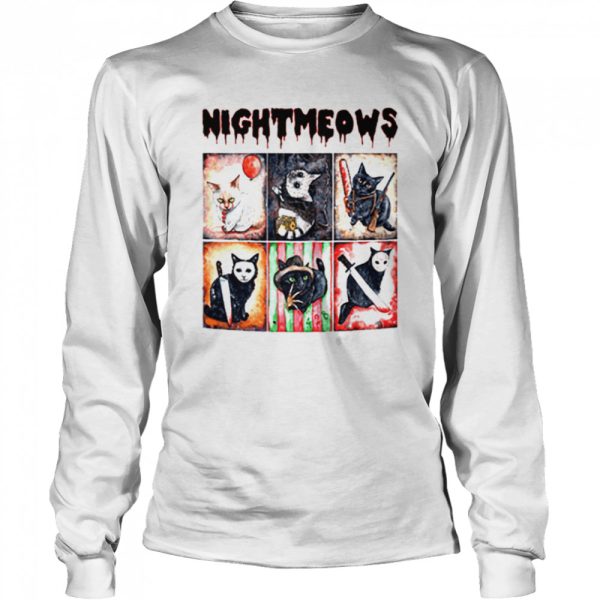 Nightmeows Horror Movie Cats Friends Horror Movie Cats Pumpkin Halloween shirt