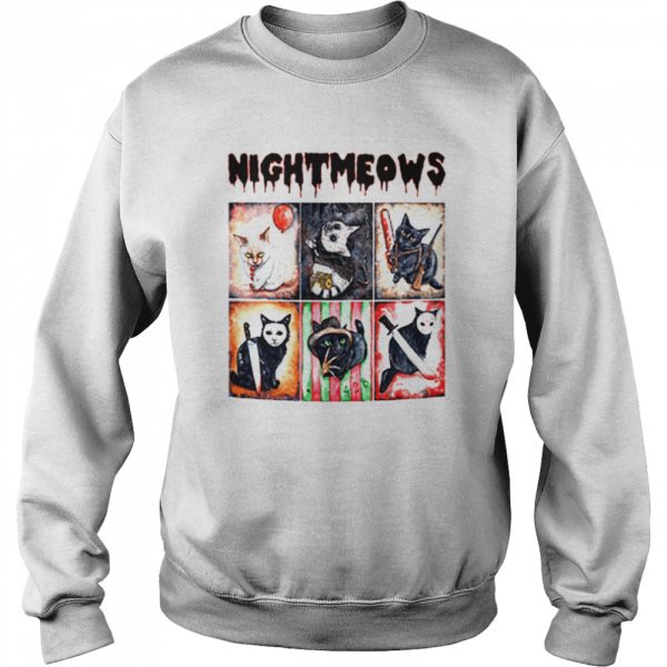 Nightmeows Horror Movie Cats Friends Horror Movie Cats Pumpkin Halloween shirt