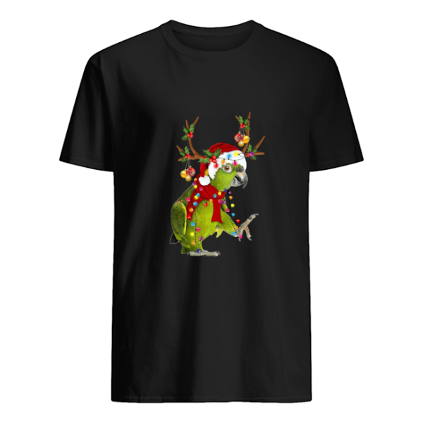 Parrot Bird Santa Reindeer light Christmas shirt, hoodie, long sleeve