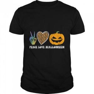 Peace Love Halloween Happy Halloween Pumpkin Leopard Heart T-Shirt B0BHJM5DXB Peace Love Halloween Happy Halloween Pumpkin Leopard Heart T-Shirt B0BHJM5DXB
