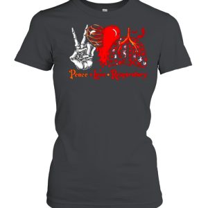 Peace love respiratory halloween shirt