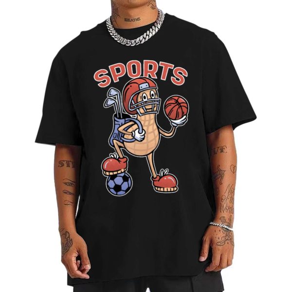 Peanut Sport Player Cartoon T-shirt