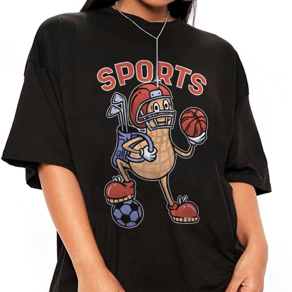 Peanut Sport Player Cartoon T-shirt