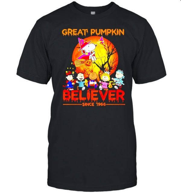 Peanuts great pumpkin believer since 1966 Halloween shirt