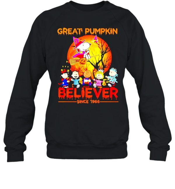 Peanuts great pumpkin believer since 1966 Halloween shirt