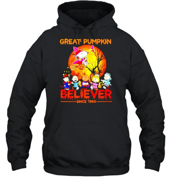 Peanuts great pumpkin believer since 1966 Halloween shirt