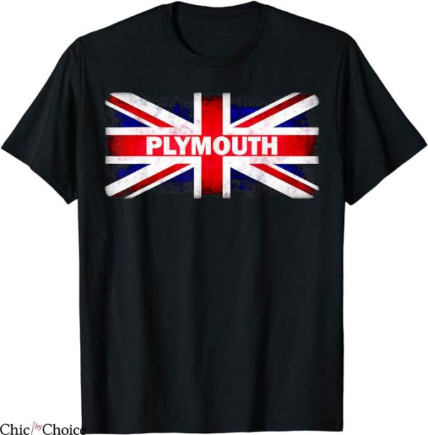 Plymouth Argyle T-Shirt British Flag Gift Souvenir T-Shirt