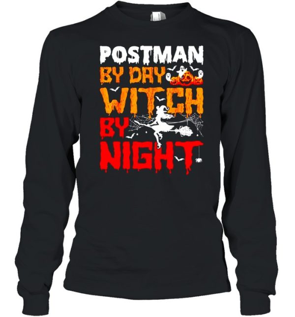 Postman by day witch by night Halloween shirt