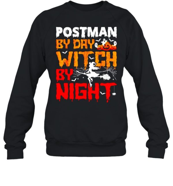 Postman by day witch by night Halloween shirt