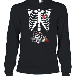 Pregnancy Pirate Baby Skeleton X ray Halloween Costume shirt 2 Pregnancy Pirate Baby Skeleton X ray Halloween Costume shirt 3