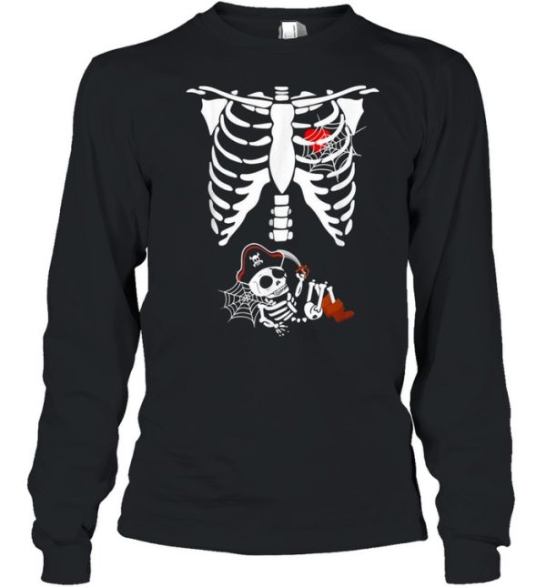 Pregnancy Pirate Baby Skeleton X ray Halloween Costume shirt