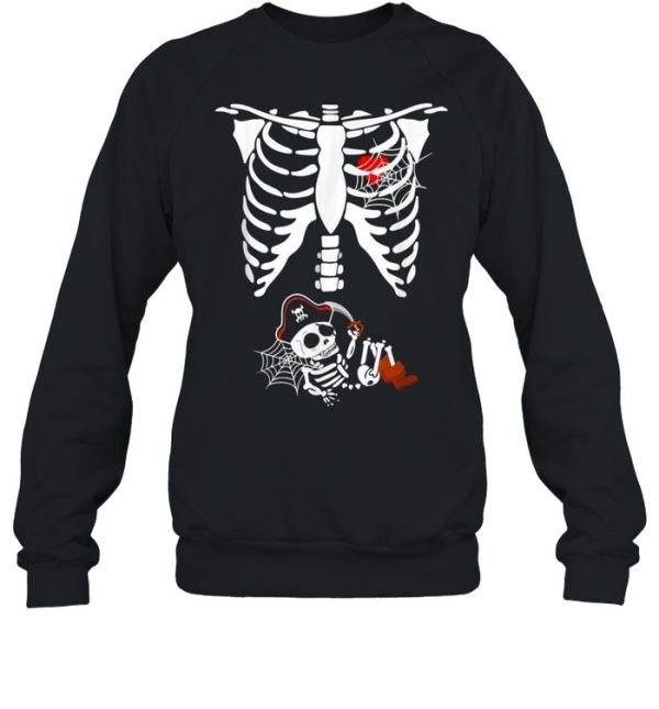 Pregnancy Pirate Baby Skeleton X ray Halloween Costume shirt