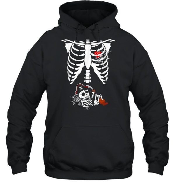 Pregnancy Pirate Baby Skeleton X ray Halloween Costume shirt