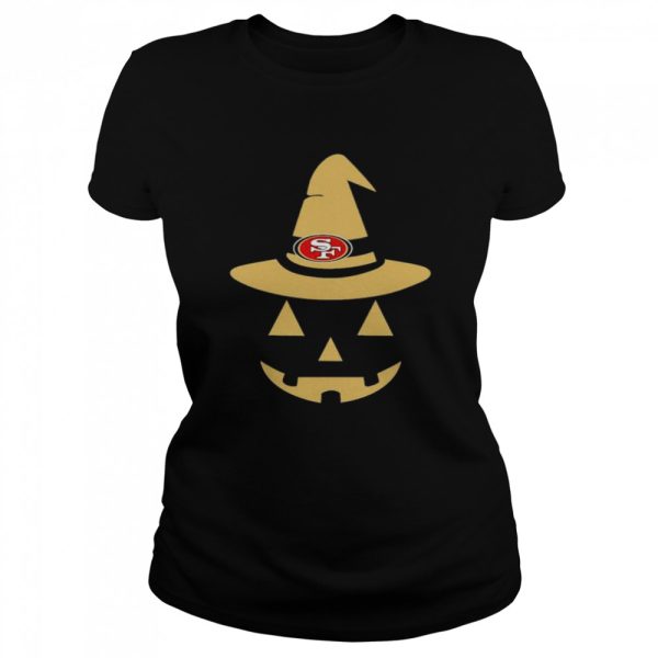 Pumpkin Witch San Francisco 49Ers logo Halloween shirt