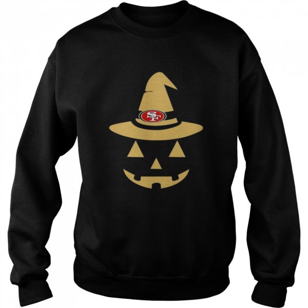 Pumpkin Witch San Francisco 49Ers logo Halloween shirt