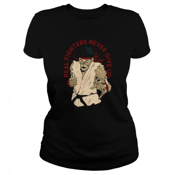 Real Fighters Never Give Up Round 99 Cobra Kai Halloween shirt