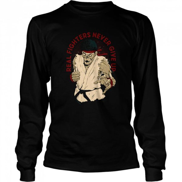 Real Fighters Never Give Up Round 99 Cobra Kai Halloween shirt