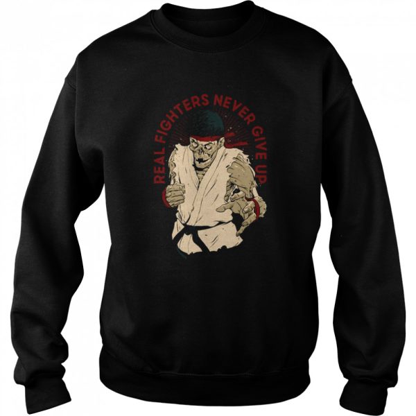 Real Fighters Never Give Up Round 99 Cobra Kai Halloween shirt