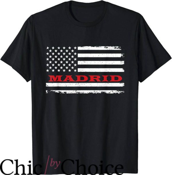 Real Madrid Retro T-Shirt American Flag Madrid