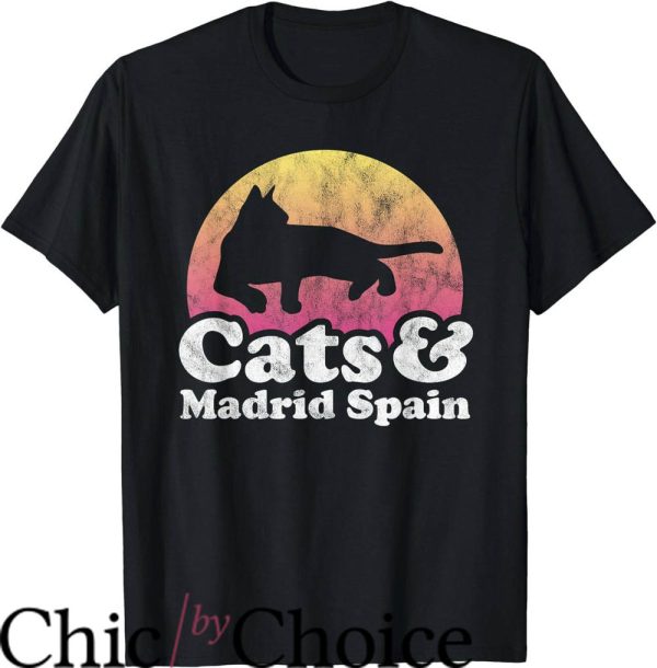 Real Madrid Retro T-Shirt Cats And Madrid Spain