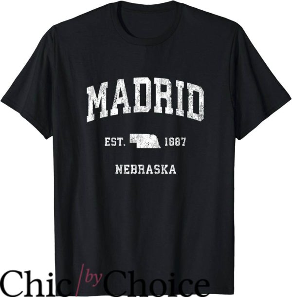 Real Madrid Retro T-Shirt Madrid Est 1887 Nebraska