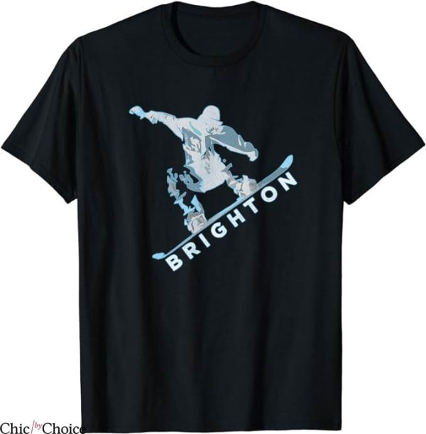 Retro Brighton T-Shirt Cool Retro Brighton Snowboard T-Shirt