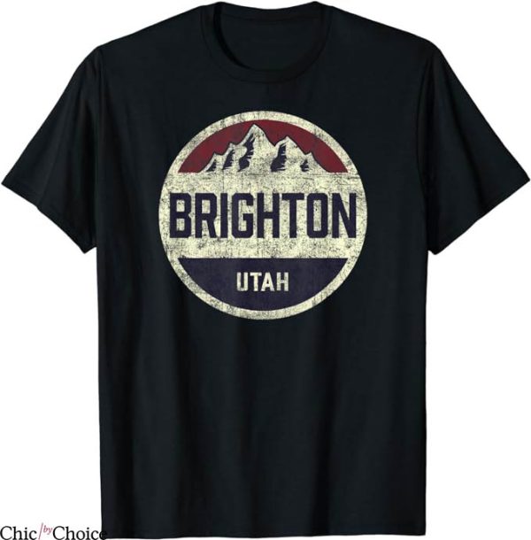 Retro Brighton T-Shirt Mountain Circle Ski T-Shirt NFL