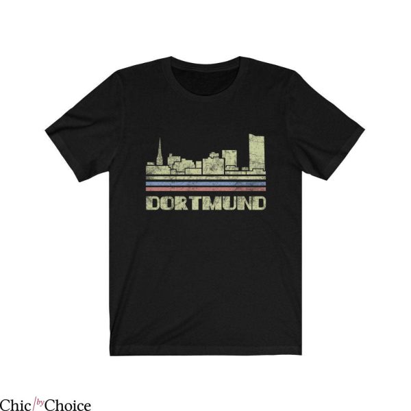 Retro Dortmund T-Shirt City Germany Skyline Cityscape