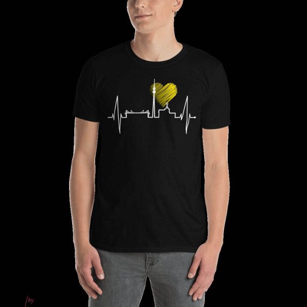 Retro Dortmund T-Shirt Skyline Heartbeat Ruhrpott Fan Heart