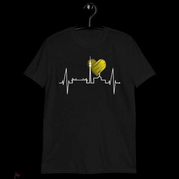 Retro Dortmund T-Shirt Skyline Heartbeat Ruhrpott Fan Heart