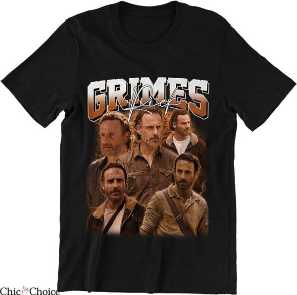 Rick Grimes T-Shirt Portrait Rick Grimes Shirt Movie