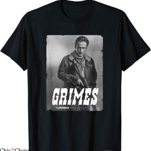 Rick Grimes T-Shirt Rick Silver Portrait T-Shirt Movie